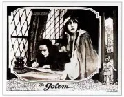 The Golem Lobby Card Ernst Deutsch On Lobby Card 1920 Old Movie Photo