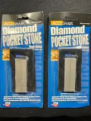 AccuSharp Diamond Pocket Stone Sharpener w/Pouch 2 Pack