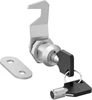 inBovoga 1 Pack Tubular Cam Locks, Tool Box Lock Replacement, 5/8" Cam Lock Keyed Alike, Tool Box Locks with Keys Security File Drawer Mailbox, Zinc Alloy