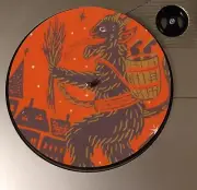 Christmas Krampus #2 7.5 Crosley Victrola Vinyl Record Player Turntable Slipmat