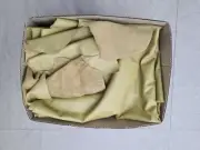 5Kg of Premium leather offcuts Colour Green/Brown