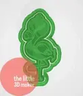 Flamingo Cookie Cutter Stamp Fondant Embosser 3D Printed