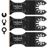 VEVOR 3PCS Oscillating Tool Blades, Universal Quick Release Oscillating Saw Blades, Multitool Tool Blades for Hard Material, Metal, Nails, Bolts, Fit