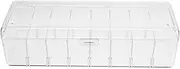 MUSISALY Cable Organizer Box Transparent Data Cable Storage Box with Compartments Flexible Packet Organizer for Neat Desk Accessories Easy to Clean Tough Material Lid Included
