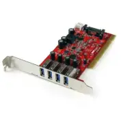 StarTech Quad Port PCI SuperSpeed USB 3 Controller Card with SATA Power PCIUSB3S