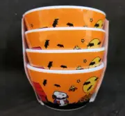 Set of 4 Zrike Melamine Peanuts/Snoopy Halloween Tidbit Snack Bowls 3.5"