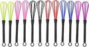 12pcs Hair Dye Blender Hair Coloring Stirrer Mini Whisks for Hair Color Mixing Hairdressing Dye Whisk Gel Nail Kit Barber Mixing Tool Blenders Hair Color Cream Mixer Abs