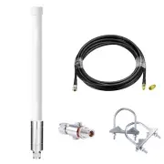 Helium Miner LoRa Antenna 5.8dBi 915Mhz 10 Ft KSR400 Cable BUNDLE for RAK Nebra