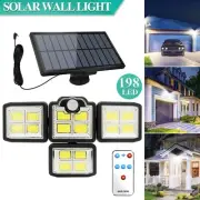 LED Solar Motion Sensor Light Outdoor Wall Lights Garden Security Floodlights