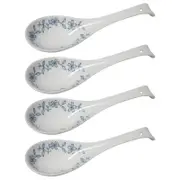 4PK LVD Ceramic 22cm Spoon Vine Tableware Utensil - White
