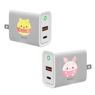 【TOYSELECT】Disney Ufufy系列-小熊維尼款USB3.0+PD20W雙孔充電器