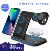 3 in 1 15W Wireless Charger Dock Qi Fast Charging For iPhone Apple Watch Samsung