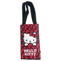 在飛比找樂天市場購物網優惠-小禮堂 Hello Kitty 方形保冷水壺袋 (紅緞帶款)