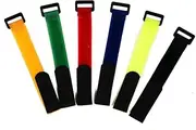 NAMOARLY 6Pcs Reusable Cable Straps Set Vibrant Color Organizers for Tidying Cords Electrical Wires and Home Entertainment Setup