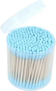 HAKIDZEL 200Pcs Double Tipped Cotton Swabs for Makeup Cleaning Versatile Applicators Colors for Beauty Care and Wound Care Convenient Storage Box Included Color