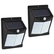 2 Pack 50LED Tri-Mode Solar Wall Light Solar-Powered Motion Sensor LED Lights