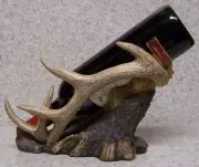 Wine Bottle Holder and/or Decorative Sculpture Animal Stag Antlers NEW