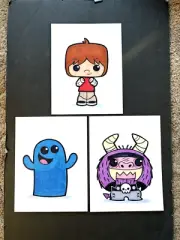 Original Artworks Funko Pop Style Set Of 3 Foster’s Home For Imaginary Friends
