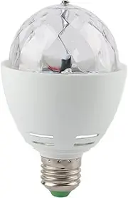 XIASABA 3W E27 Socket RGB Rotating Colorful LED Stage Light Bulb Ideal for Party DJ with Premium LED Light Bead Long Service Life 3 Lighting Changes Standard Screw Socket and