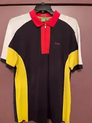 NWOT BOSS MEN MOISTURE MANAGER UV PROTECTION DARK NAVE MULTI COLOR SIZE XL