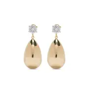 [Magda Butrym] Magda Butrym Teardrop-shaped Crystal Earrings ONE SIZE GOLD/WHITE
