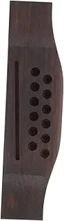 HYTROVE Folk Guitar Bridge Replacement Go210 Rosewood Saddle Thru Slotted Bridge for Acoustic Guitars 12 Strings