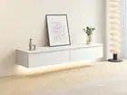 Madison Floating White TV Unit with Storage - 160cm
