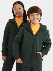 School Jacket Sherpa Lined Hood - Bottle Green