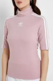 Women's Adidas Originals Glitter T Shirt Top Turtle Neck