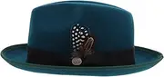 [OATIPHO] Men's Cowboy Hat Fashionable Felt Western Hat for Men for Parties Weddings Green