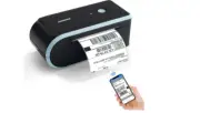 JADENS Bluetooth Thermal Label Printer, Wireless Label Printer with Paper Bin