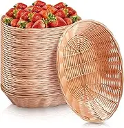 12 Pack Bulk Plastic Oval Basket Small Fruit Bread Basket Food Storage Basket Bin for Gifts Empty Home Kitchen Restaurant Food Serving Storage Display Decor