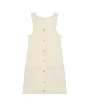 mini apron dress in cotton S,XS,M off white