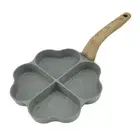 Heart Shape 4 Egg Frying Pan Four Leaf Nonstick Ceramic Egg Pan Egg1066