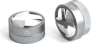 NEOUZA Coffee Gravity Adaptive Distributor for Espresso Portafilter, Gravity Distribution Tool, Auto Leveling Distributor, Leveler with 4 Leaf Clover Base (Gray, 53mm)