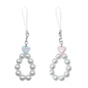 Trendy Handmade Beaded Short Keychain Hangers Phone Peripherals Decoratioin