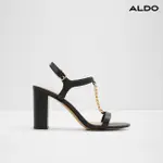 【ALDO】CLELIA-低奢鍊帶點綴涼跟鞋-女鞋(黑色)