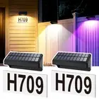 Solar Fence Lights Outdoor Waterproof 1300mAh 12 Lighting Modes Solar Wall Li...