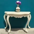 Solid Mahogany Wood White Hall Table Antique French Style Hand Carved PRE-ORDER