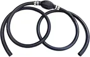 LeeQinersw Fuel Line Assembly 3/8 inch Hose Line with Hand Primer Pump Bulb Easy to Use Rubber 6ft for Tractor Marine Rvs Boat Motor