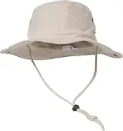 [Mega Cap] MG Men's Brushed Cotton Twill Aussie Side Snap Chin Cord Hat - Natural - Medium