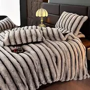 XHCTNN Fuzzy Faux Fur Throw Blanket Twin Size Cat Feel Plush Faux Fur Throw Blanket Long Pile (E,Package 4)