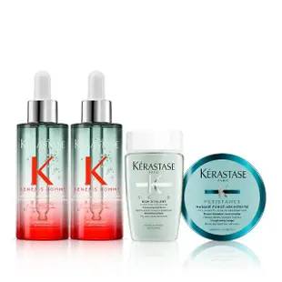 【KERASTASE 巴黎卡詩】濃密芯生頭皮精華雙入組(男士頭皮精華/蓬鬆/控油/濃密)