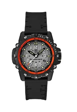 LUMINOX LM3301 THE COMMANDO FROGMAN DATE BLACK RUBBER MEN'S WATCH