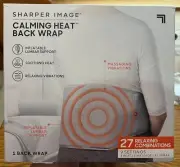 Sharper Image Calming Heat Back Wrap, Heating Pad, Inflatable Lumbar Vibration H