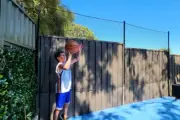 10m x 3m - Backyard Ball Barrier Nets with Fence-Mountable Posts - 40mm squares