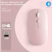 Rechargeable Wireless Bluetooth Mouse 2.4G USB Mice For Android Windows