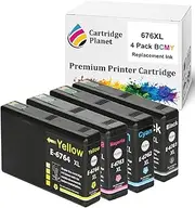 Cartridge Planet 4 Pack (1BK,1C,1M,1Y) Compatible Ink for Epson 676XL for Epson Workforce Pro WP-4530 Workforce Pro WP-4540