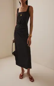[Johanna Ortiz] Plant Of Joy Ruched Jersey Maxi Dress