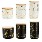 Nordic Ceramic Sugar Bowl Airtight Lids Condiment Spice Jar Seasoning Pot